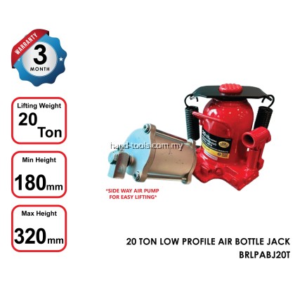 BIGRED BRLPABJ20T 20 TON LOW PROFILE AIR BOTTLE JACK BIGRED BRLPABJ20T